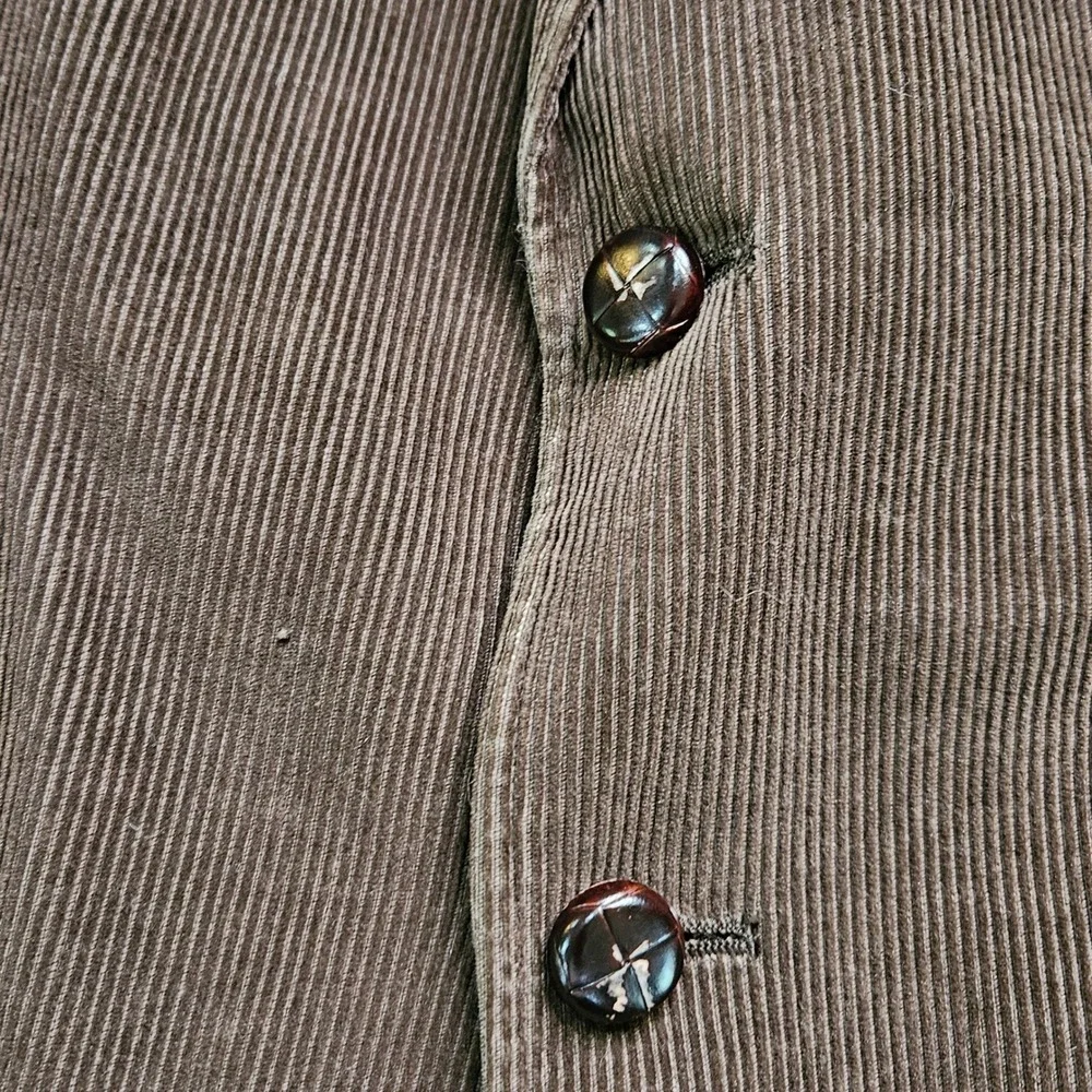 Mens Brown Corduroy Blazer‎ Lg Two Button Classic Sport Coat Jacket Holiday